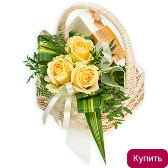 Композиция с розами Мгновение